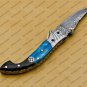 Custom Made Damascus Steel Folding Pocket Knife Best Gift for him groomsmen knives Fold knife