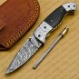 Custom Made Damascus Steel Folding Pocket Knife Best Gift for him groomsmen knives Fold knife
