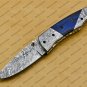 Custom Made Damascus Steel Folding Pocket Knife Best Gift for him groomsmen knives Fold knife