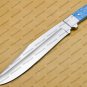 D2 Custom Steel Hunting Bowie Knife Fixed Blade, Gift for him, Father's day gift With Leather Sheath
