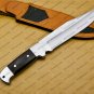 D2 Custom Steel Hunting Bowie Knife Fixed Blade, Gift for him, Father's day gift With Leather Sheath