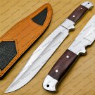 D2 Custom Steel Hunting Bowie Knife Fixed Blade, Gift for him, Father's day gift With Leather Sheath