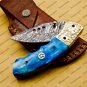 Custom Made Damascus Steel Folding Pocket Knife Best Gift for him groomsmen knives Fold knife
