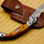 Custom Made Damascus Steel Folding Pocket Knife Best Gift for him groomsmen knives Fold knife