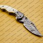 Custom Made Damascus Steel Folding Pocket Knife Best Gift for him groomsmen knives Fold knife