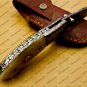 Custom Made Damascus Steel Folding Pocket Knife Best Gift for him groomsmen knives Fold knife