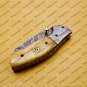 Custom Made Damascus Steel Folding Pocket Knife Best Gift for him groomsmen knives Fold knife