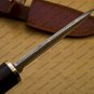 Damascus Steel Hunting Knife, Handmade Damascus Dagger Knife, Fixed Blade, Bowie Knife Rose Wood