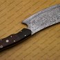 Damascus Steel Cleaver Chopper Chef Kitchen Knife Heavy Duty Damascus Handle Walnut Wood with Sheath