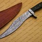 Handmade Damascus Steel Kukri Knife Densified Wood Handle Gift for Him Anniversary Gift Valentines