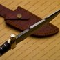 Damascus Steel Hunting knife Handle Deer Antler Handle + Gard shape could be different then picture