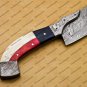 Damascus Steel Cleaver Chopper Chef Kitchen Knife Heavy Duty Damascus Handle Walnut Wood with Sheath