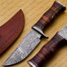 Handmade Damascus Steel Hunting Knife Damascus Skinner Knife, Camping  Boot Knife Walnut Wood Handle
