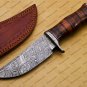 Handmade Damascus Steel Hunting Knife Damascus Skinner Knife, Camping  Boot Knife Walnut Wood Handle