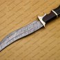 Personalized Custom Forged Hunter Knife Damascus Steel Bowie Knife Handle Sheet With Leather Sheath