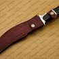 Personalized Custom Forged Hunter Knife Damascus Steel Bowie Knife Handle Sheet With Leather Sheath