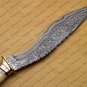 Handmade Damascus Steel Kukri Knife Densified Wood Handle Gift for Him  Anniversary Gift Valentines