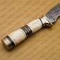 Handmade Damascus Steel Kukri Knife Densified Wood Handle Gift for Him  Anniversary Gift Valentines