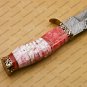 Personalized Custom Forged Hunter Knife Damascus Steel Bowie Knife Handle Sheet With Leather Sheath