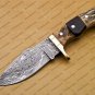 Handmade Damascus Steel Hunting Knife Damascus Skinner Knife, Camping  Boot Knife Walnut Wood Handle