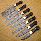 7 Pc Damascus Chef Knife Vintage Knife Forged Steel Knife Perfect Gift Kitchen Knife With Sheath