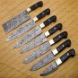 7 Pc Damascus Chef Knife Vintage Knife Forged Steel Knife Perfect Gift Kitchen Knife With Sheath
