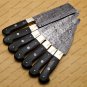 7 Pc Damascus Chef Knife Vintage Knife Forged Steel Knife Perfect Gift Kitchen Knife With Sheath
