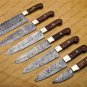 7 Pc Damascus Chef Knife Vintage Knife Forged Steel Knife Perfect Gift Kitchen Knife With Sheath