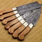 7 Pc Damascus Chef Knife Vintage Knife Forged Steel Knife Perfect Gift Kitchen Knife With Sheath