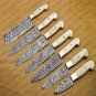 7 Pc Damascus Chef Knife Vintage Knife Forged Steel Knife Perfect Gift Kitchen Knife With Sheath