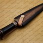Beautiful Custom Handmade Damascus Steel Dagger Knife with Leather Sheath