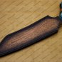 Custom Handmade Damascus Steel Mosaic Bowie Knife Hunting Knife Sheet Handle With Leather Sheath