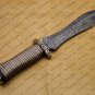 Beautiful Custom Handmade Damascus Steel Dagger Knife with Leather Sheath