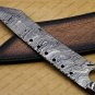 Custom Handmade Damascus Steel Mosaic Bowie Knife Hunting Knife Sheet Handle With Leather Sheath