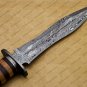 Beautiful Custom Handmade Damascus Steel Dagger Knife with Leather Sheath