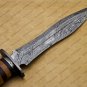 Beautiful Custom Handmade Damascus Steel Dagger Knife with Leather Sheath