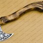Handcrafted Viking Axe Set Forged Carbon Steel with Engraved Ash Wood Handle Perfect Birthday Gift