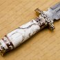 Premium Custom Handmade Damascus Steel Dagger Knife Exquisite Craftsmanship with Leather Sheath