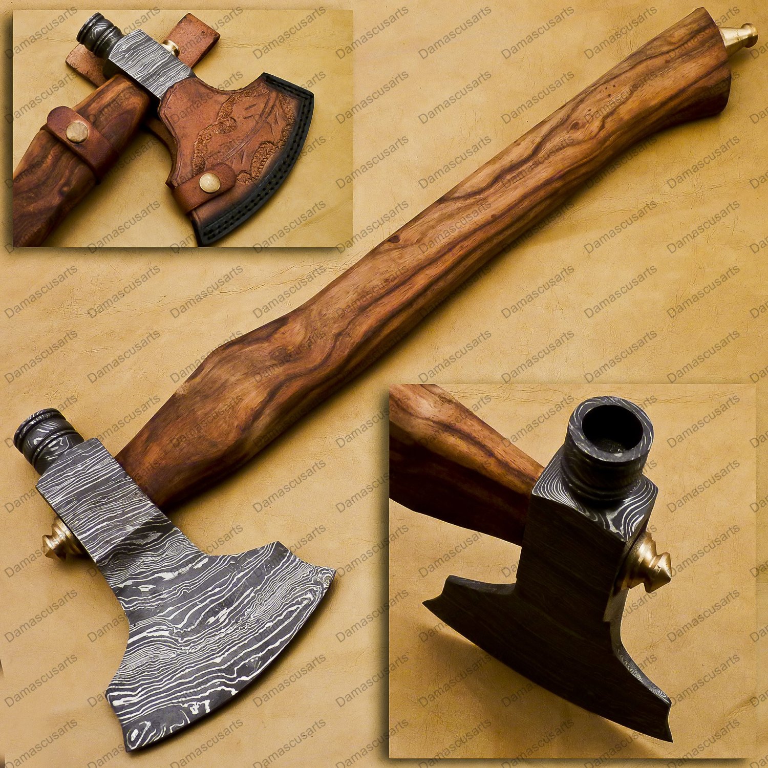 Custom Handmade Damascus Steel Axe Gift for Him Gift for Her Anniversary Birthday Christmas Gift