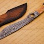 Handmade Damascus Hunting Knife With Rosewood Handle Gift Father Wedding Gift Bowie Knife Birthday