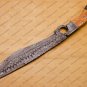 Handmade Damascus Hunting Knife With Rosewood Handle Gift Father Wedding Gift Bowie Knife Birthday