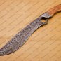 Handmade Damascus Hunting Knife With Rosewood Handle Gift Father Wedding Gift Bowie Knife Birthday
