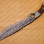 Handmade Damascus Hunting Knife With Rosewood Handle Gift Father Wedding Gift Bowie Knife Birthday