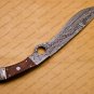 Handmade Damascus Hunting Knife With Rosewood Handle Gift Father Wedding Gift Bowie Knife Birthday