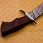 Handmade Damascus Hunting Knife With Rosewood Handle Gift Father Wedding Gift Bowie Knife Birthday