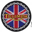 Large Triumph Union Jack Motorcycles Patch Ø 10 (Inch)