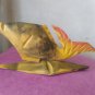 golden wooden fish decor, room, garden, backyard