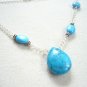 Turquoise & Silver Chain Necklace