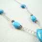 Turquoise & Silver Chain Necklace