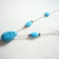 Turquoise & Silver Chain Necklace